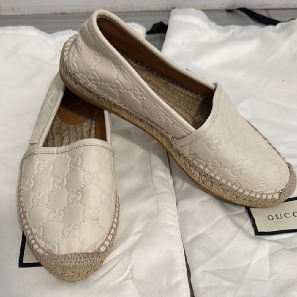 Gucci Cream Espadrille Women Shoes